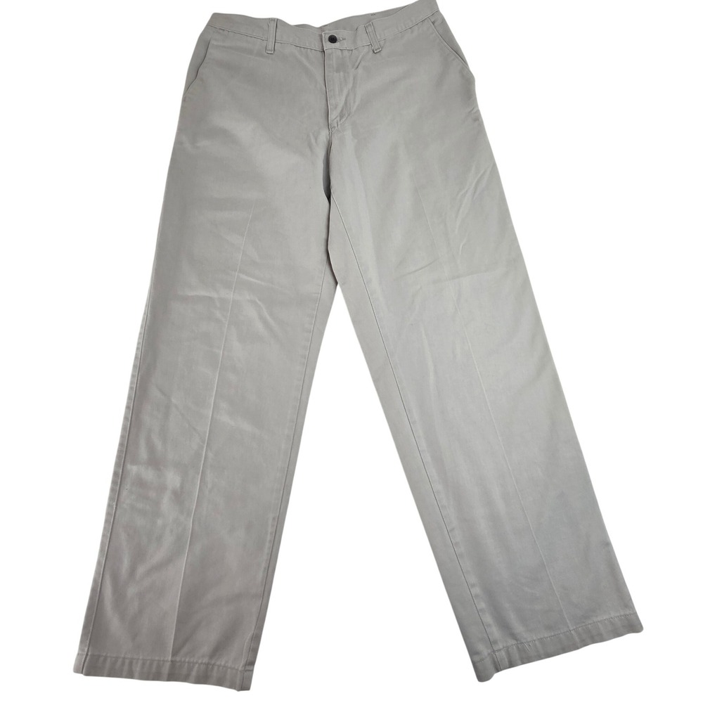 Lee Performance Khakis Mens 34x32 Stone Tan‎ Cotton Straight Leg Chino Pants